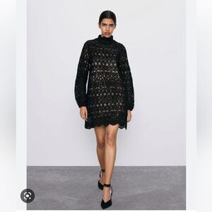 Zara Crochet Macrame Dress NWT Blogger Fave
